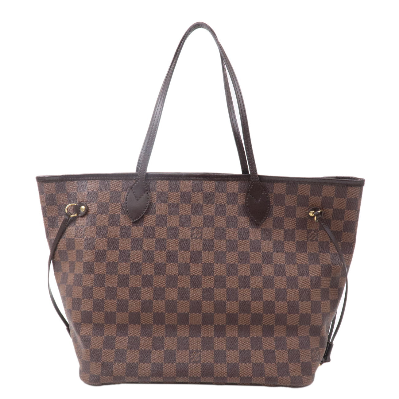 Louis Vuitton Damier Neverfull MM Tote Bag Brown