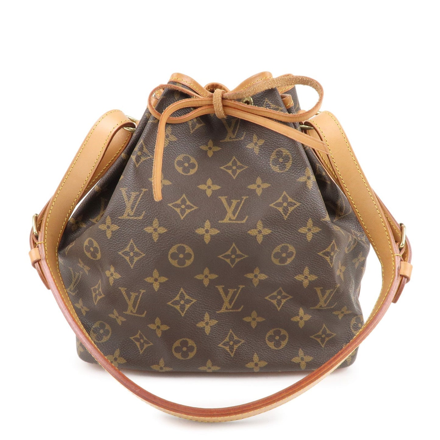 Louis Vuitton Monogram Petit Noe Shoulder Bag Brown