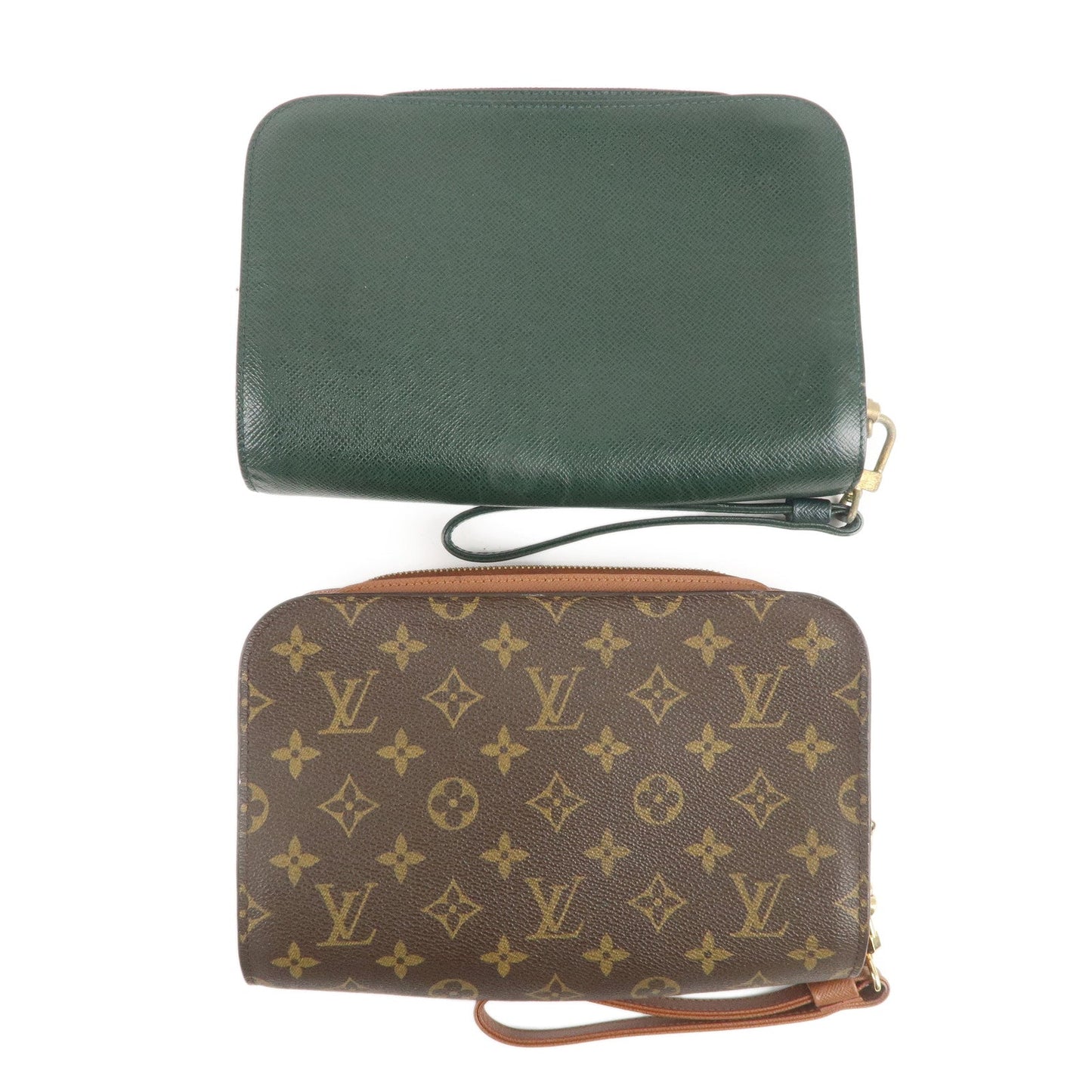 Louis Vuitton Monogram Taiga Set of 2 Cluch Bag