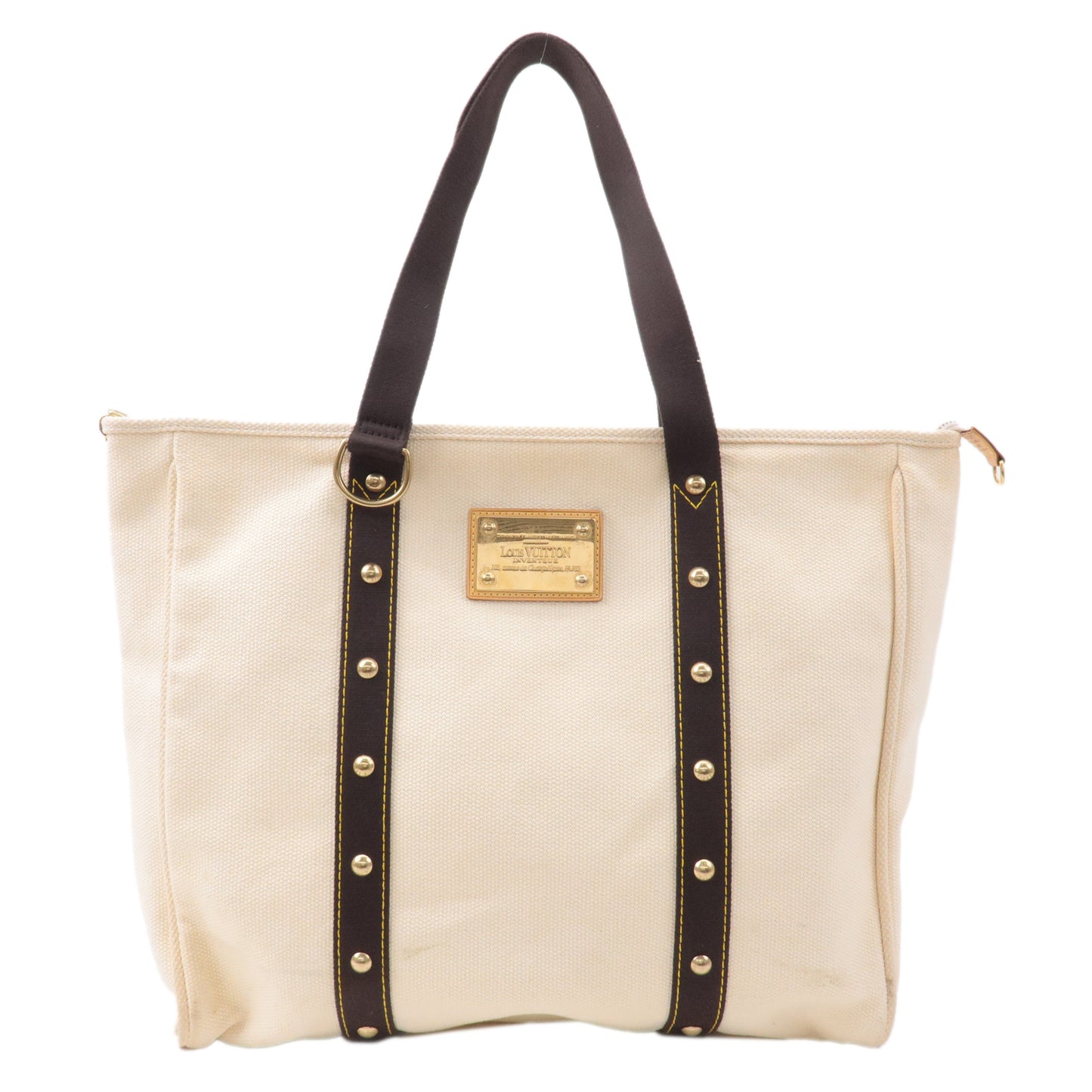 Louis Vuitton Antigua Cabas GM Tote Bag Hand Bag Ecru