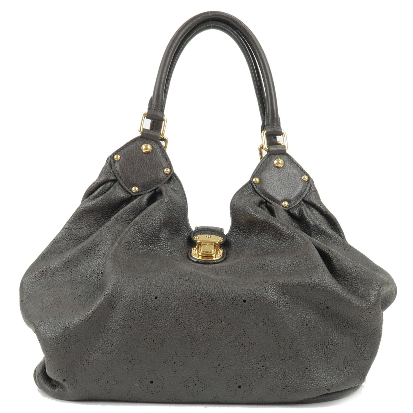 Louis Vuitton Monogram Mahina L Shoulder Bag Gris