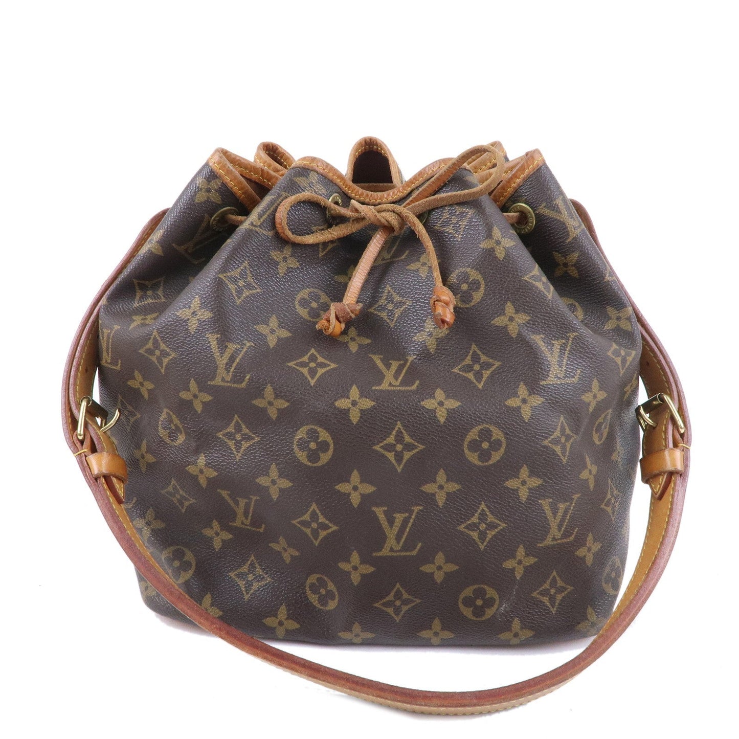 Louis Vuitton Monogram Petit Noe Shoulder Bag Brown