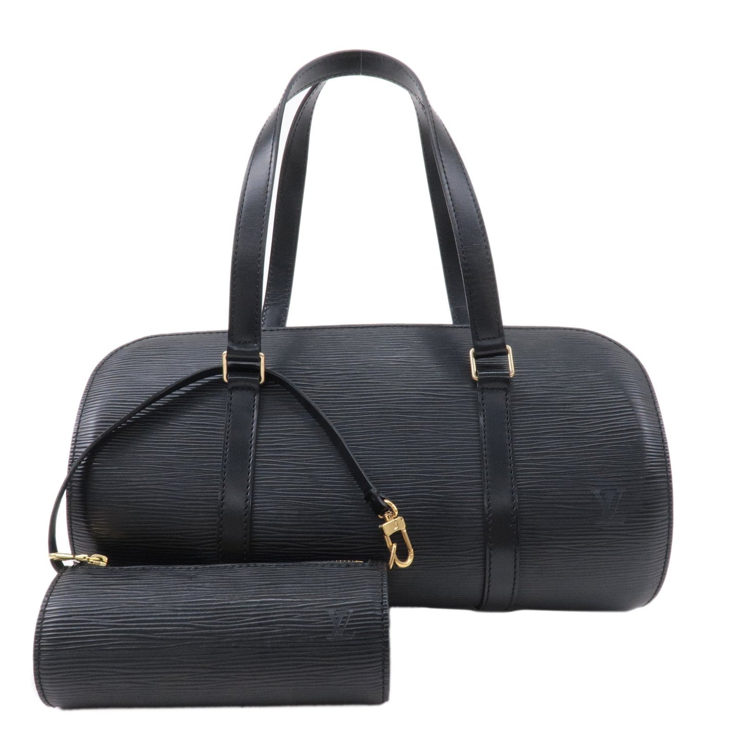 Louis Vuitton Epi Soufflot Hand Bag Pouch Noir Black