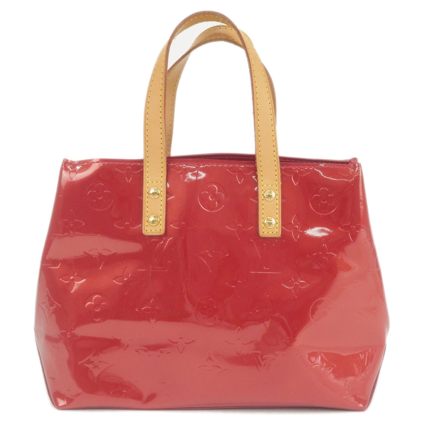 Louis Vuitton Monogram Vernis Lead PM Hand Bag Red