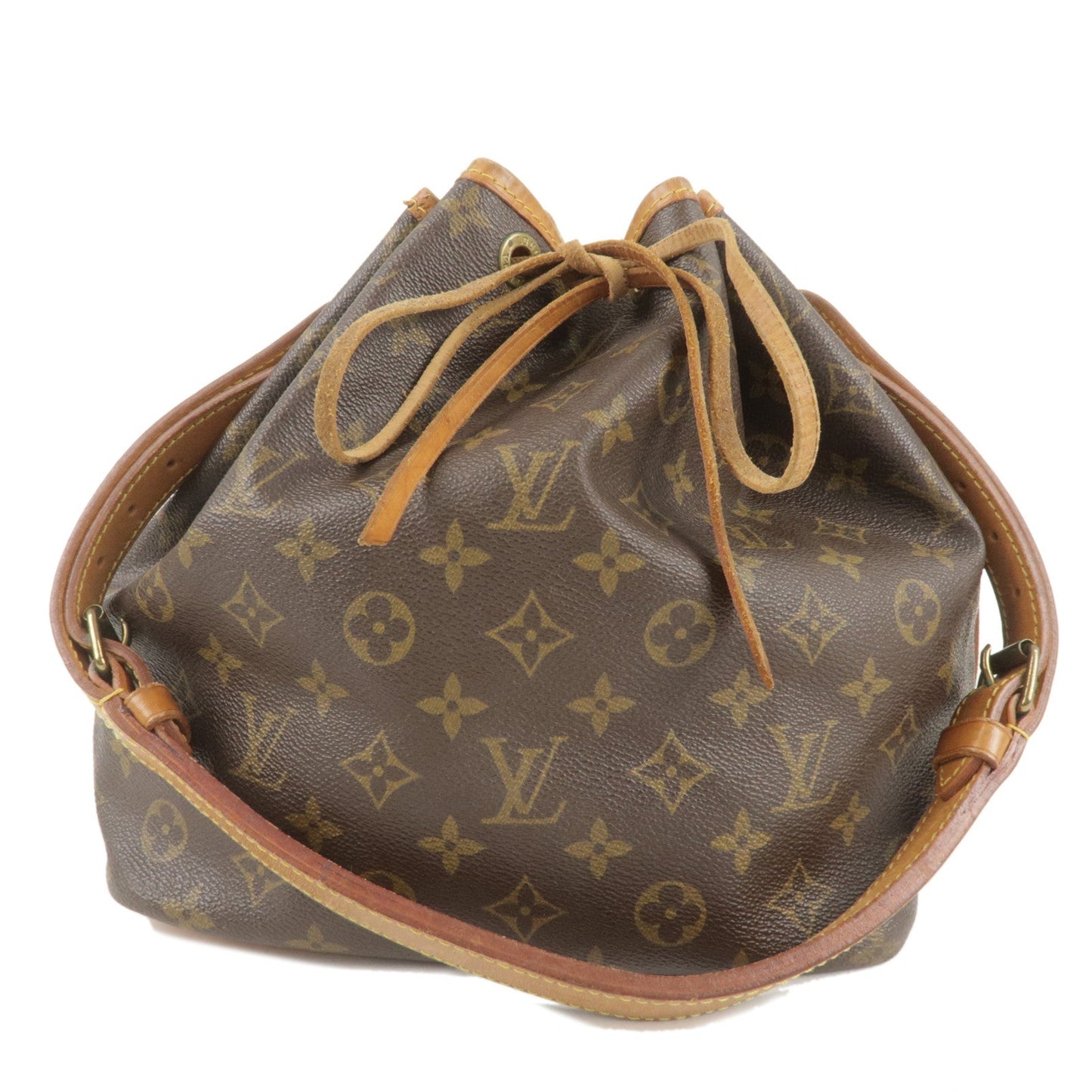 Louis Vuitton Monogram Petit Noe Shoulder Bag Brown