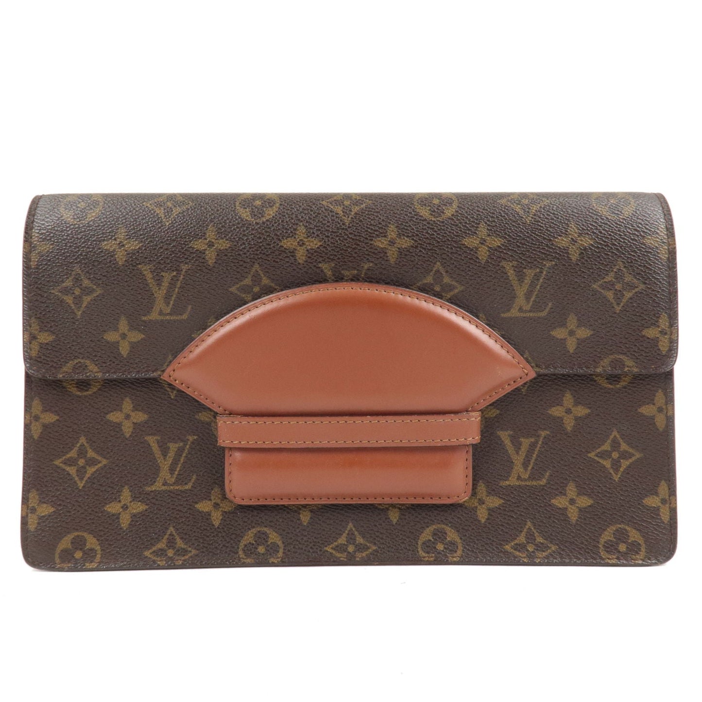 Louis Vuitton Monogram Chaillot Clutch Bag Brown