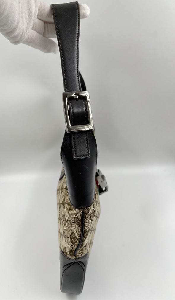 Gucci Nylon Leather Canvas Shoulder Bag