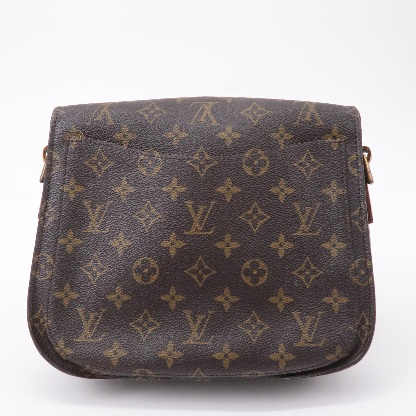 Authouis Louis Vuitton Monogram Saint Cloud GM Shoulder Bag Brown