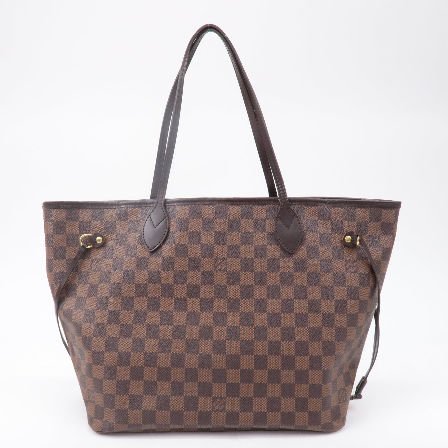 Louis Vuitton Damier Neverfull MM Tote Bag Brown