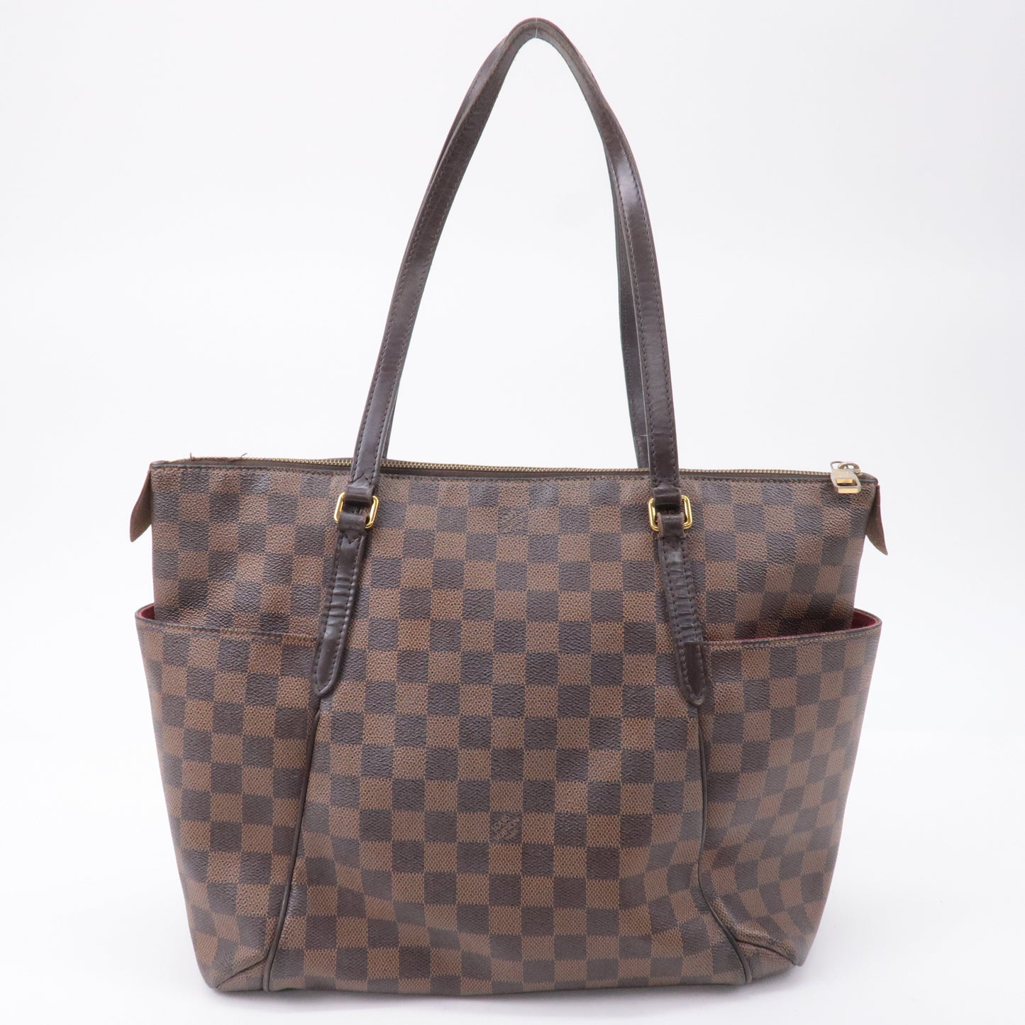 Louis Vuitton Damier Totally MM Shoulder Bag Brown