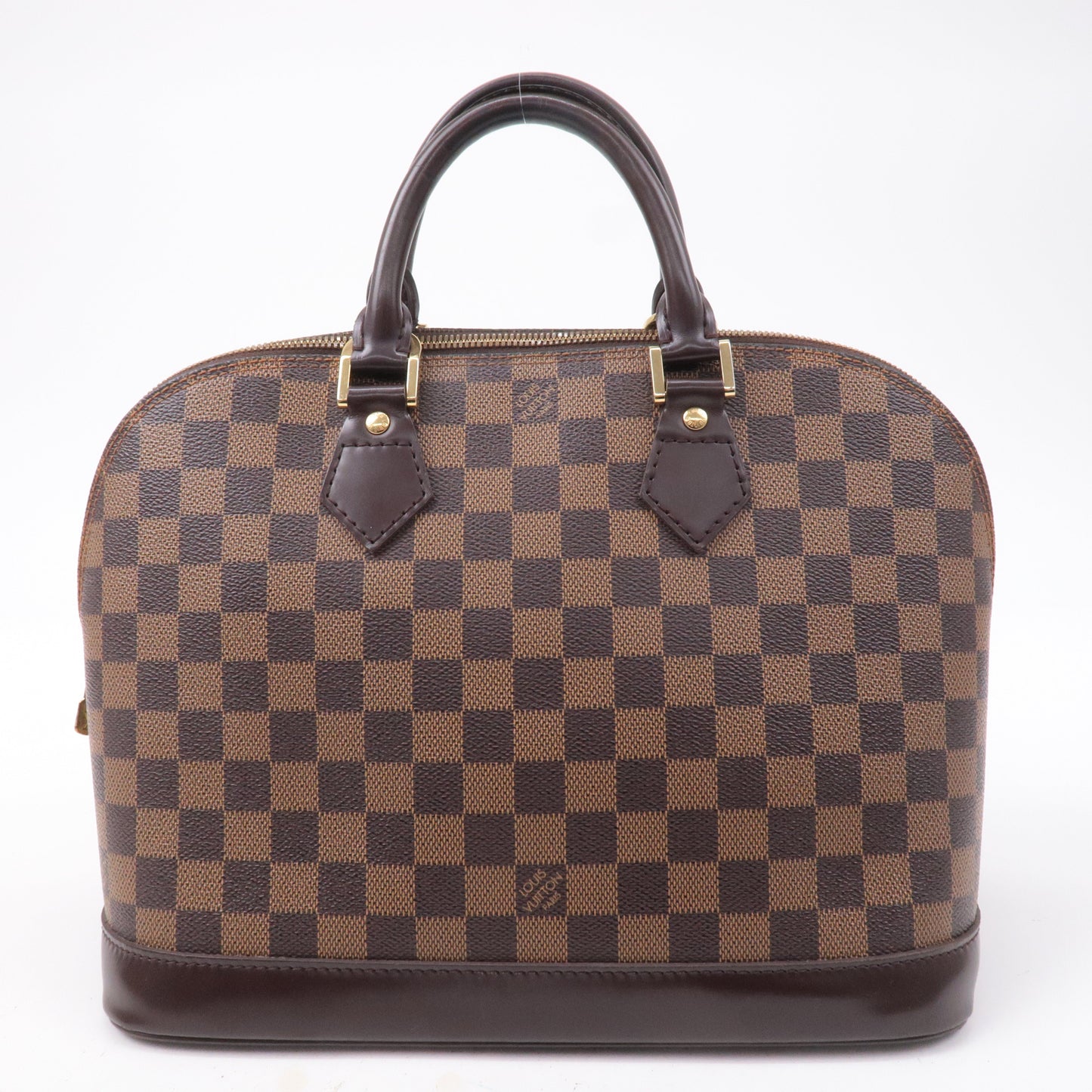 Louis Vuitton Damier Ebene Alma Hand Bag Brown