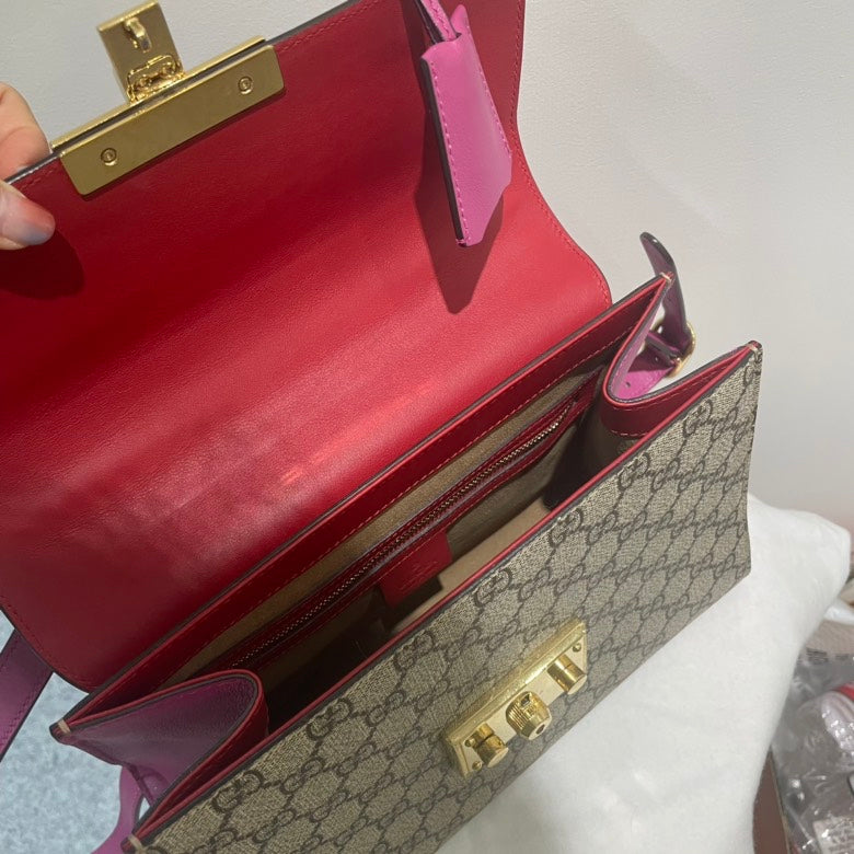 Gucci Padlock Leather Canvas Crossbody Style 1