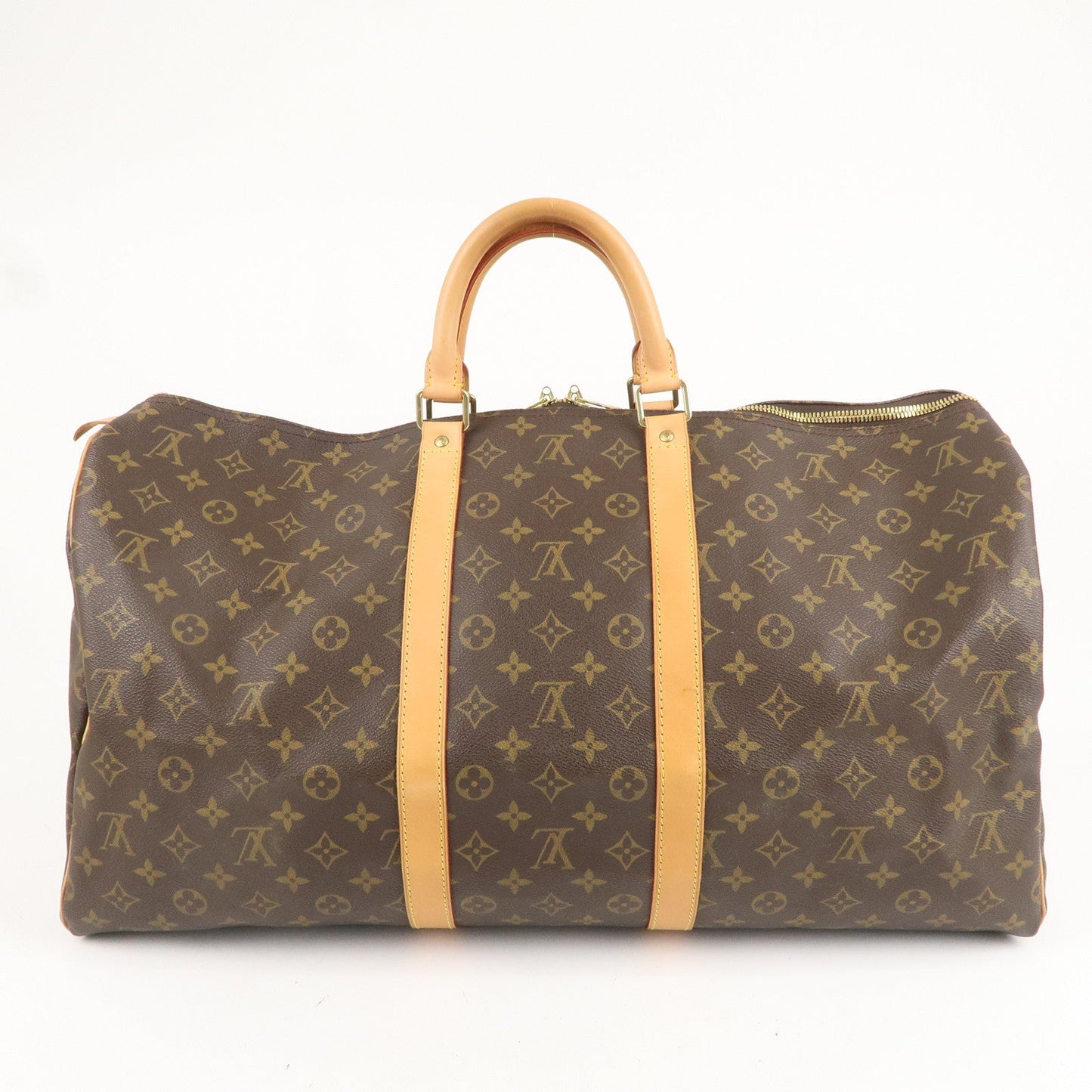 Louis Vuitton Monogram Keep All 55 Boston Bag Brown