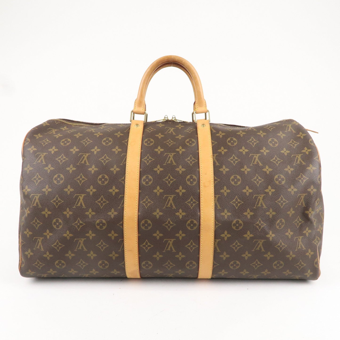 Louis Vuitton Monogram Keep All 55 Boston Bag Brown