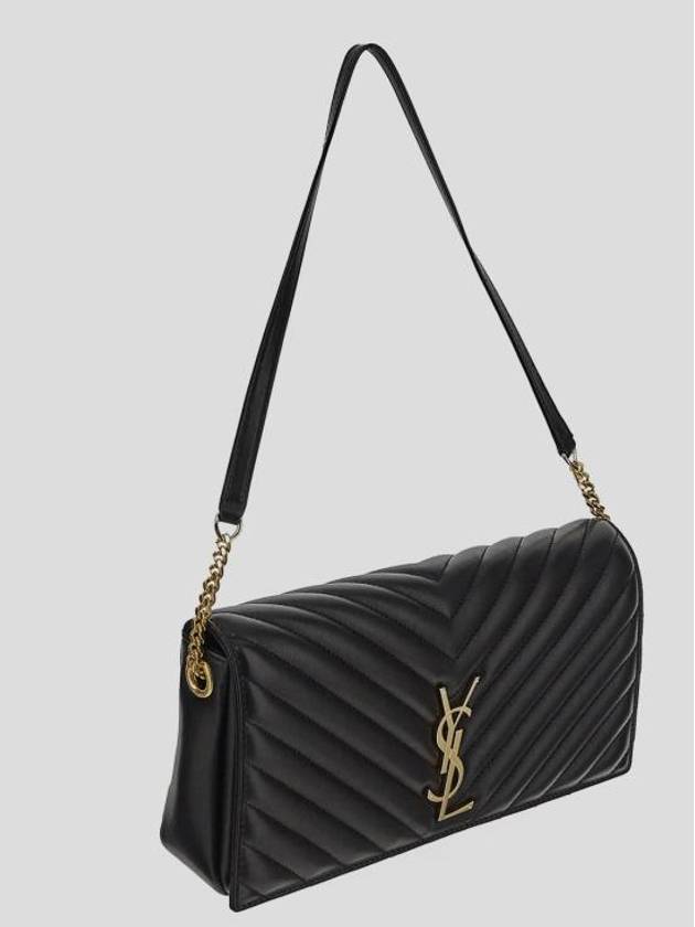 Luxury Saint Laurent Trending 2025 Kate 99 Chain Quilted Lambskin Shoulder Bag Black