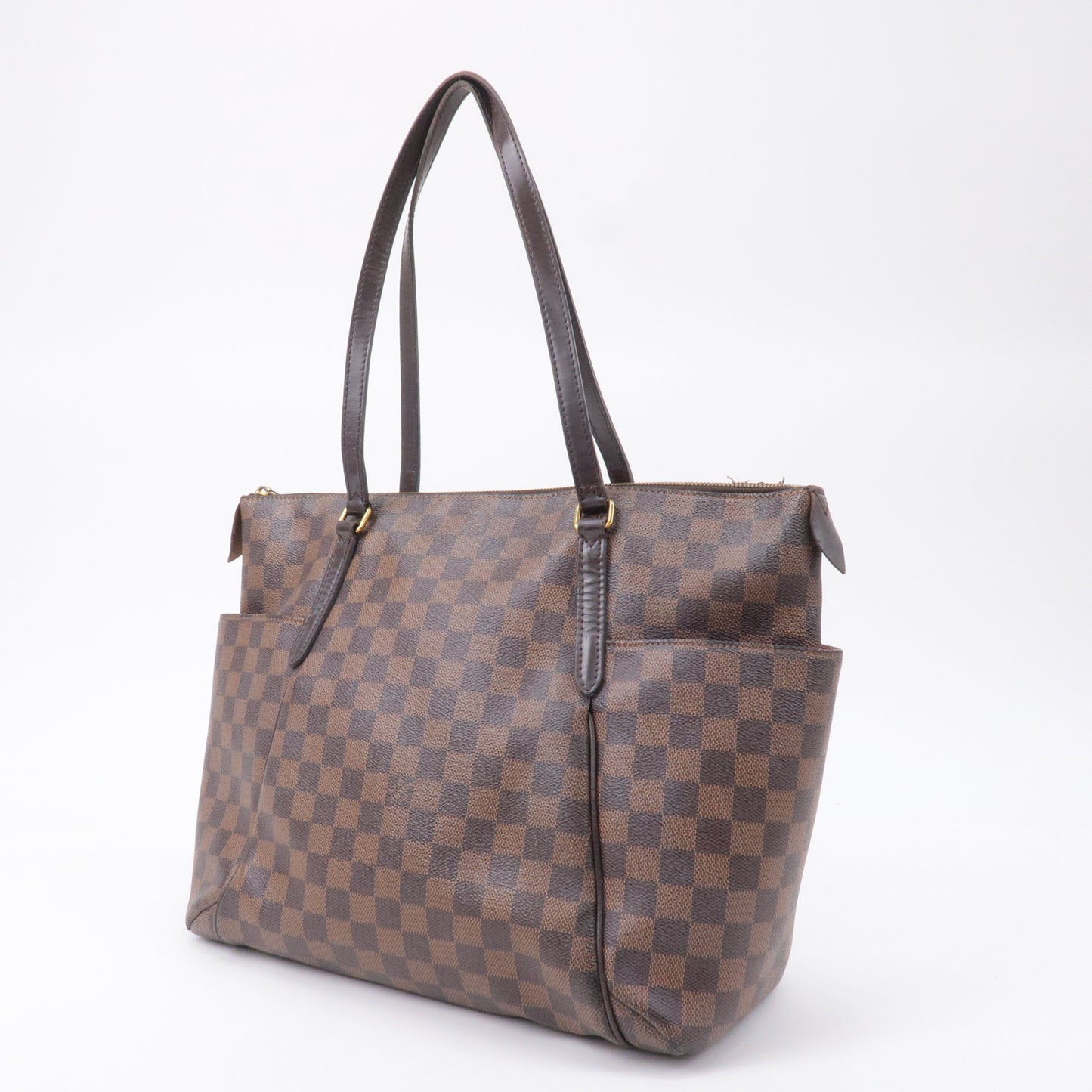 Louis Vuitton Damier Totally MM Shoulder Bag Brown