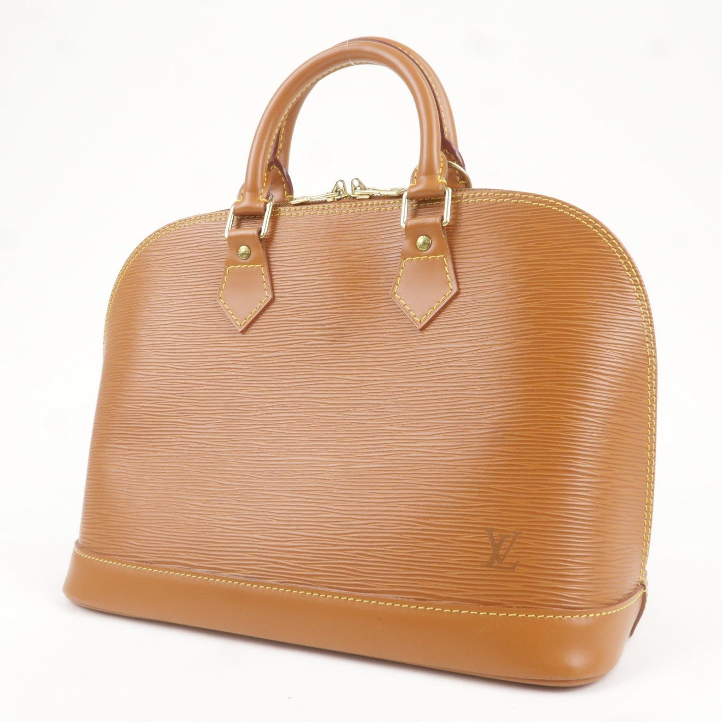 Louis Vuitton Epi Alma Hand Bag Zipang Gold