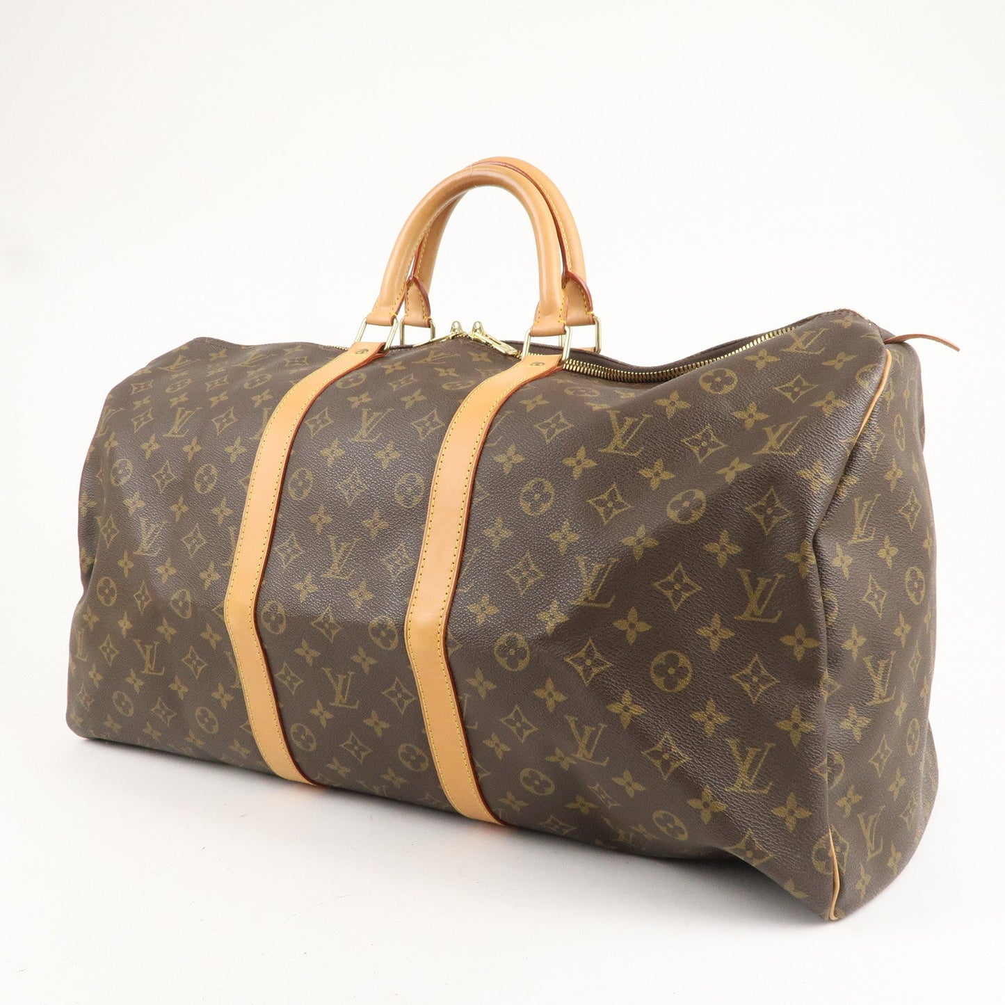 Louis Vuitton Monogram Keep All 55 Boston Bag Brown