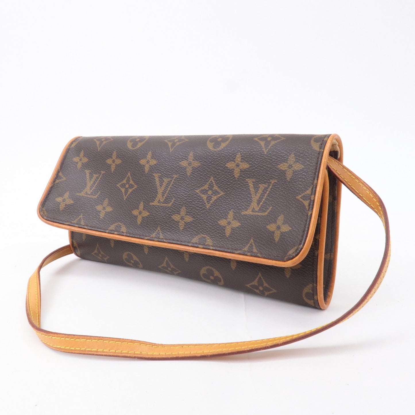 Louis Vuitton Monogram Pochette Twin GM 2Way Bag Brown