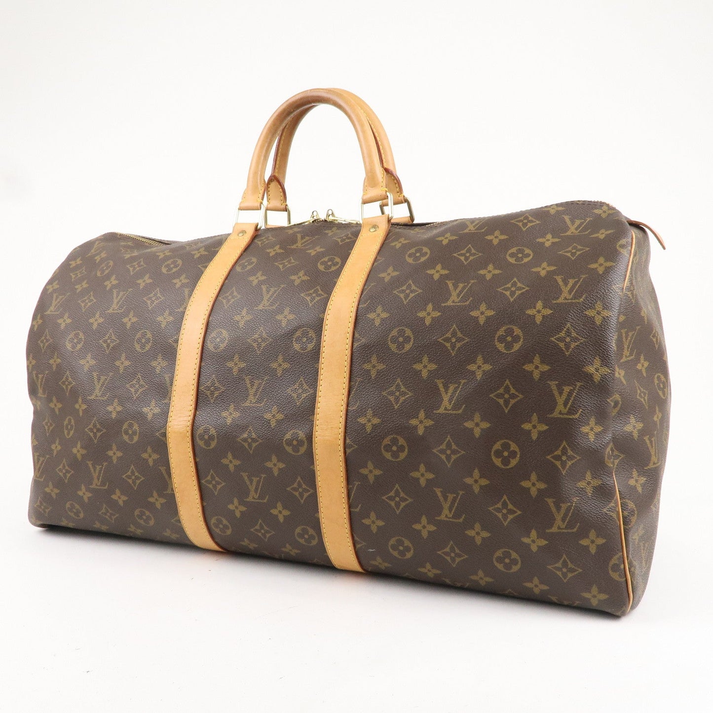 Louis Vuitton Monogram Keep All 55 Boston Bag Brown
