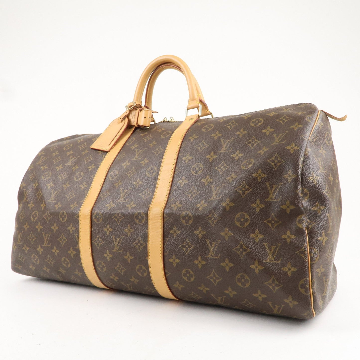 Louis Vuitton Monogram Keep All 55 Boston Bag Brown