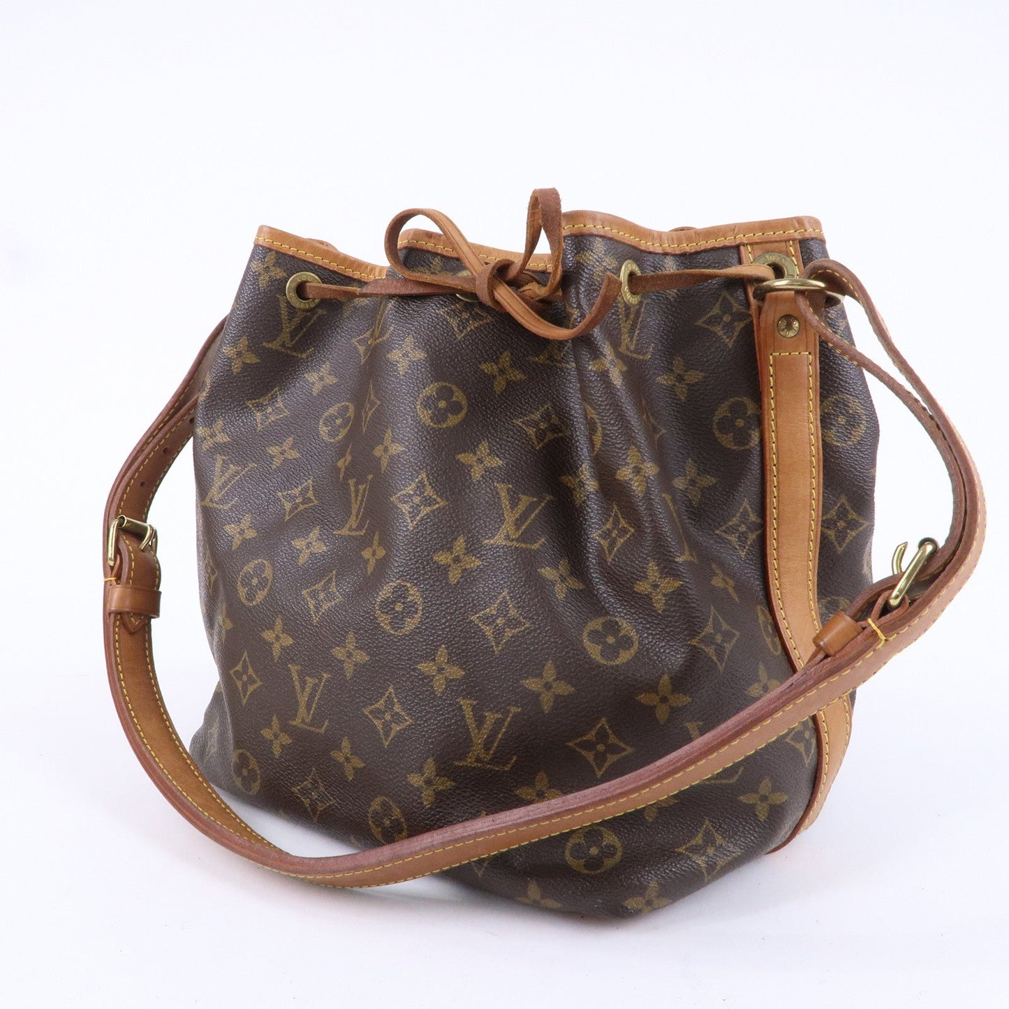 Louis Vuitton Monogram Petit Noe Shoulder Bag Brown