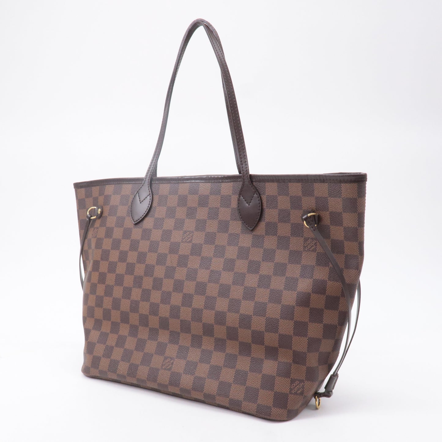 Louis Vuitton Damier Neverfull MM Tote Bag Brown