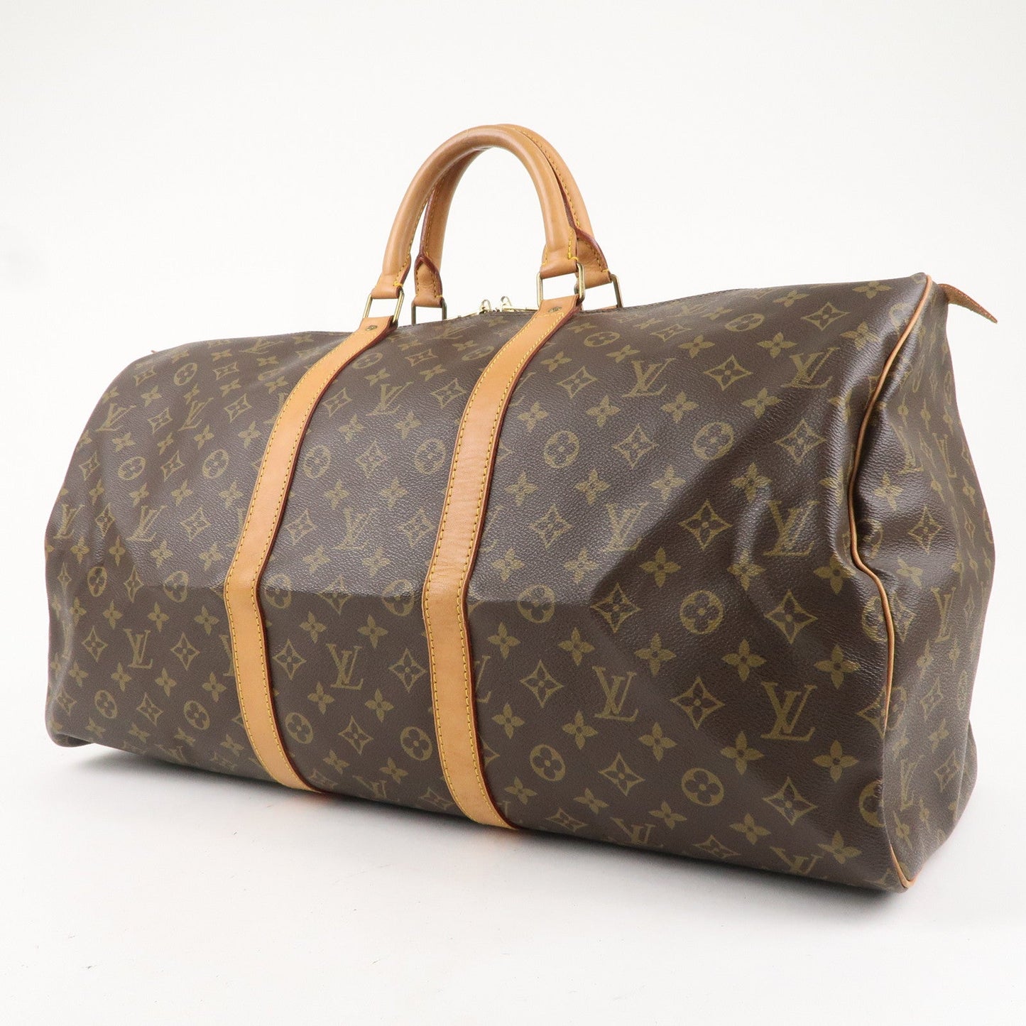 Louis Vuitton Monogram Keep All 55 Boston Bag Brown