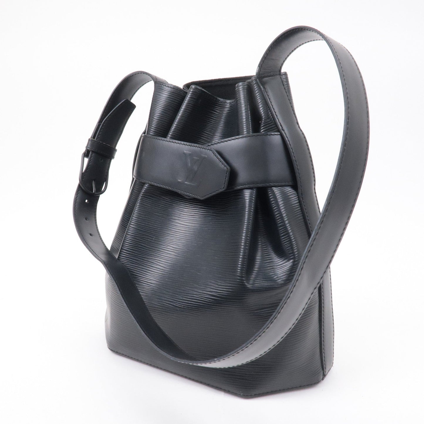 Louis Vuitton Epi Sac D'epaule PM Bucket Bag Noir Black