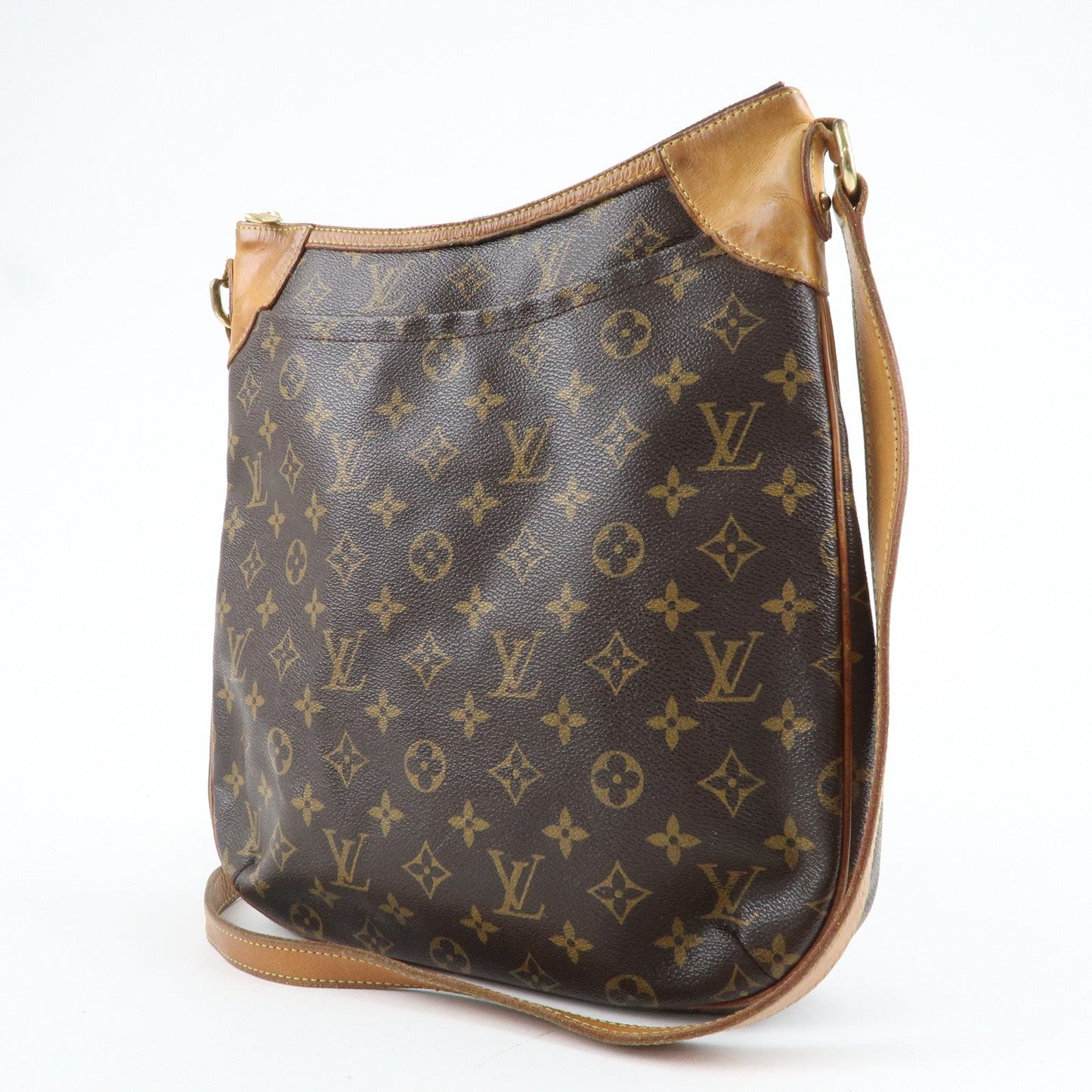 Louis Vuitton Monogram Odeon MM Shoulder Bag Brown