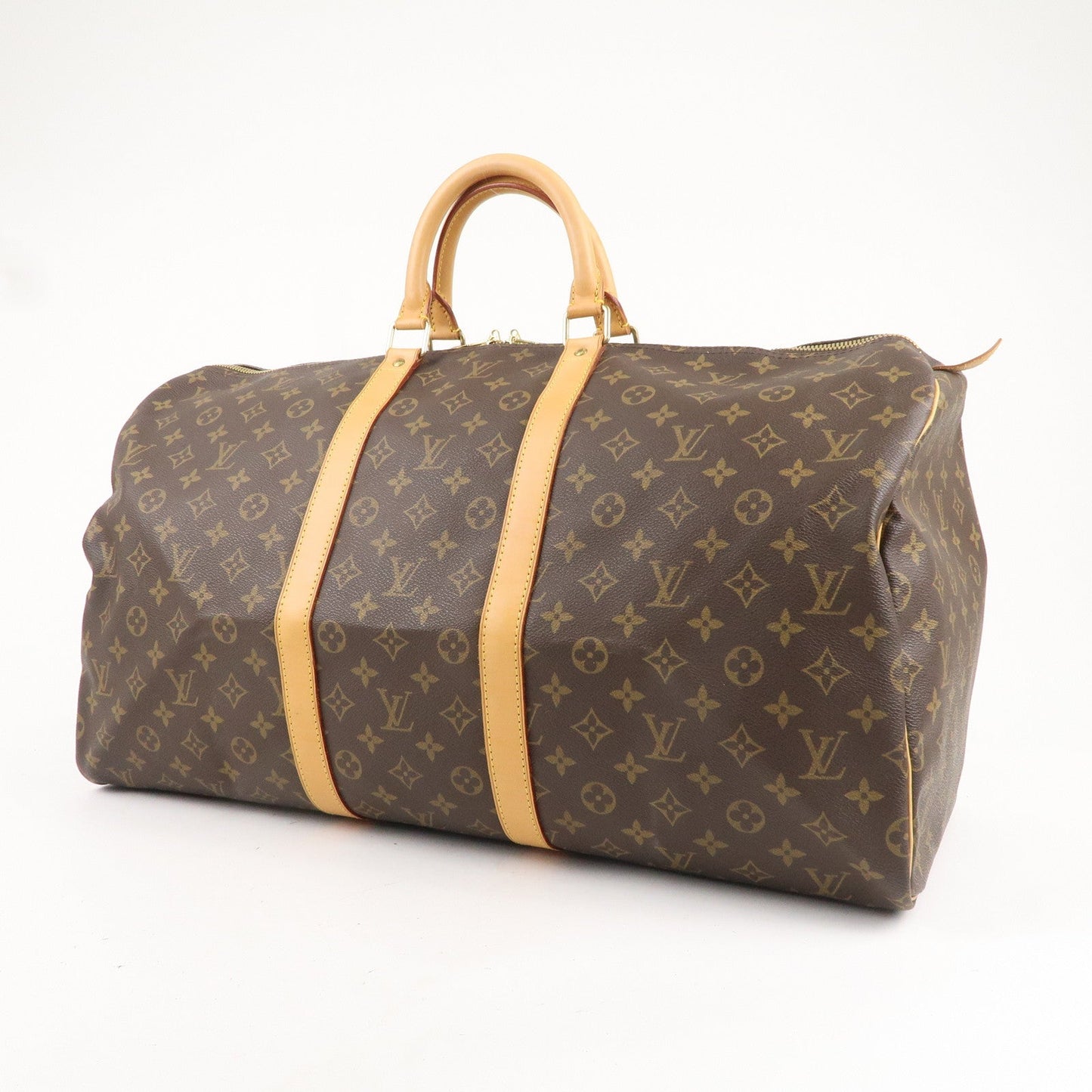 Louis Vuitton Monogram Keep All 55 Boston Bag Brown