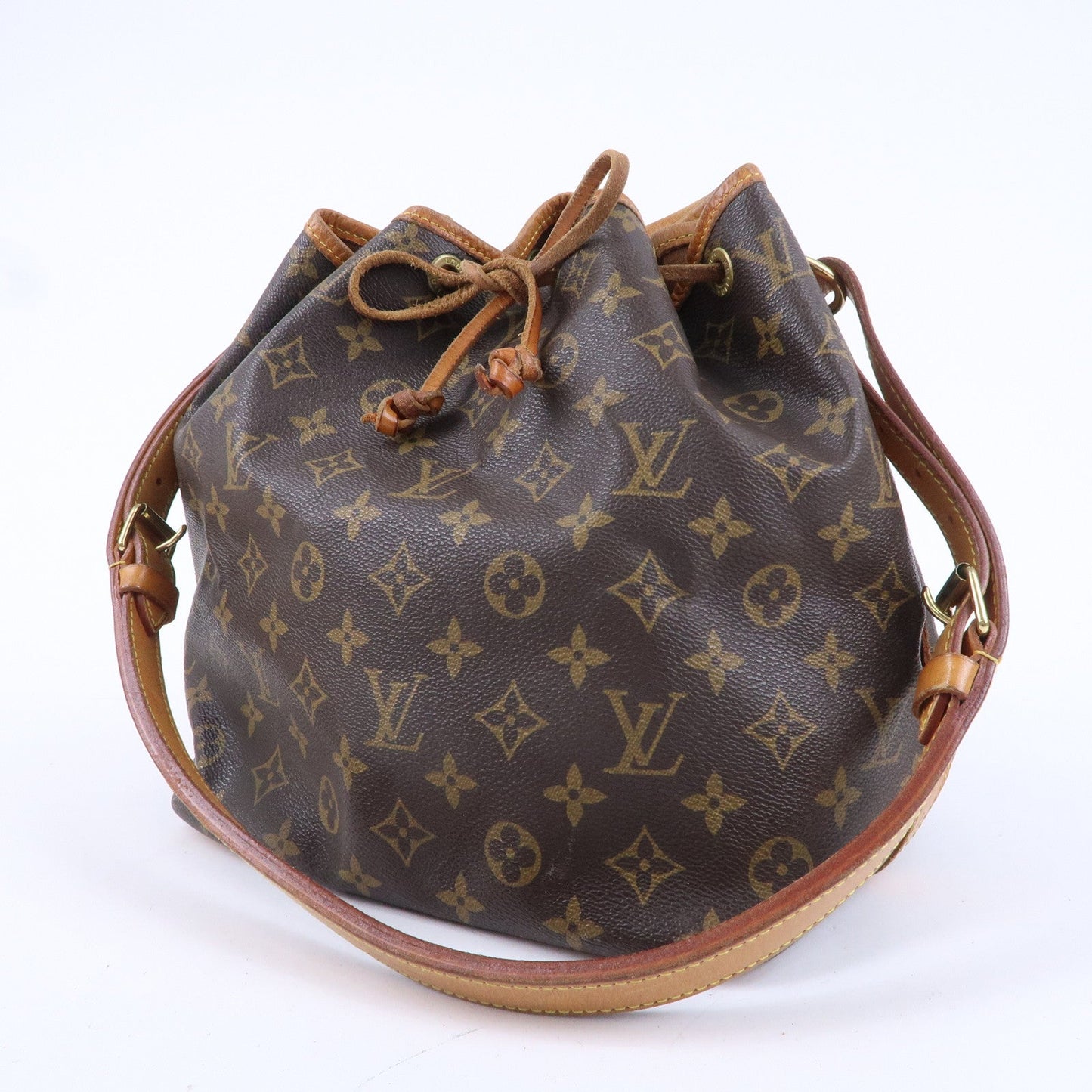 Louis Vuitton Monogram Petit Noe Shoulder Bag Brown