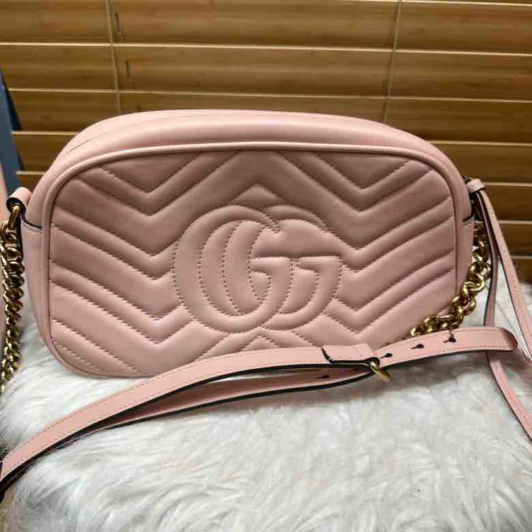 Gucci GG Marmont Pink Leather Tote