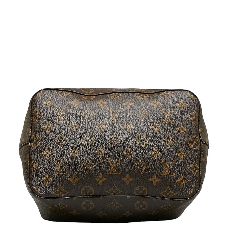 Louis Vuitton Monogram Neonoe Handbag Brown Noir Black PVC Leather Louis Vuitton