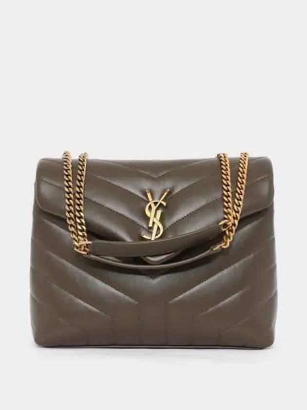 Luxury Saint Laurent Trending 2026 Bronze Monogram Loulou Matelasse Y Leather Small Shoulder Bag Brown