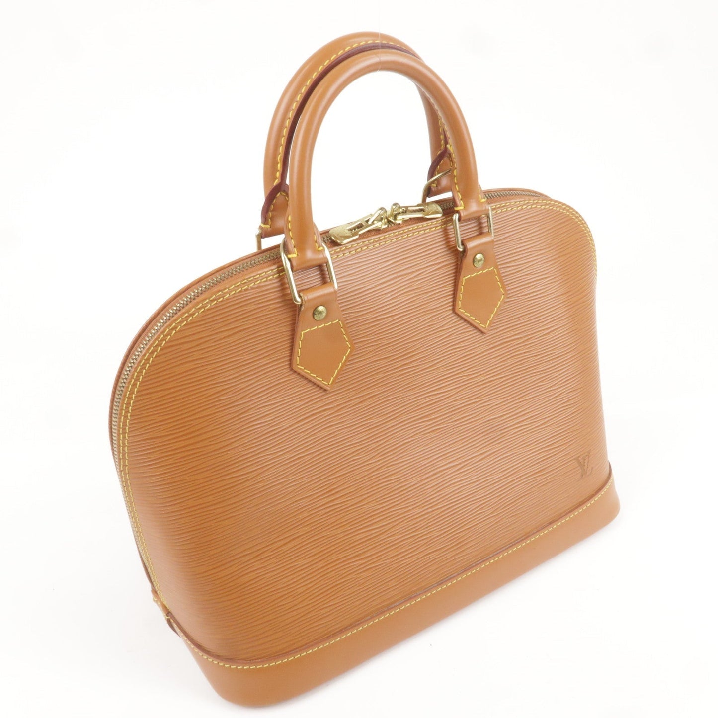 Louis Vuitton Epi Alma Hand Bag Zipang Gold