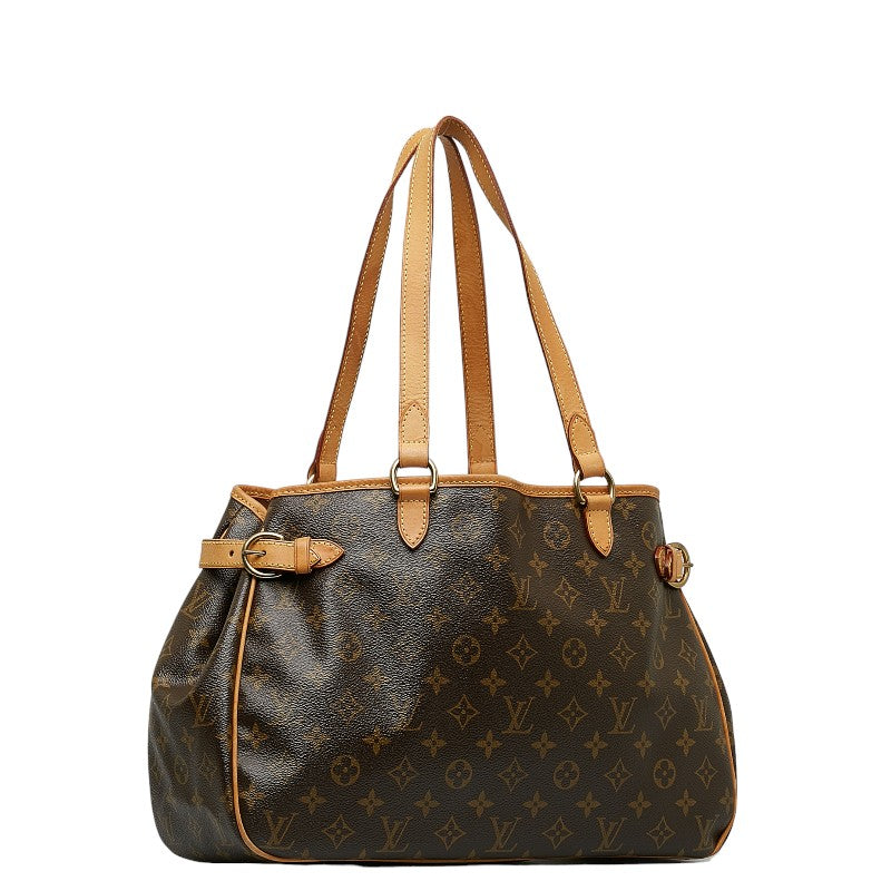 Louis Vuitton Monogram Battalion Horizontal Shoulder Bag Brown PVC Leather Ladies Louis Vuitton