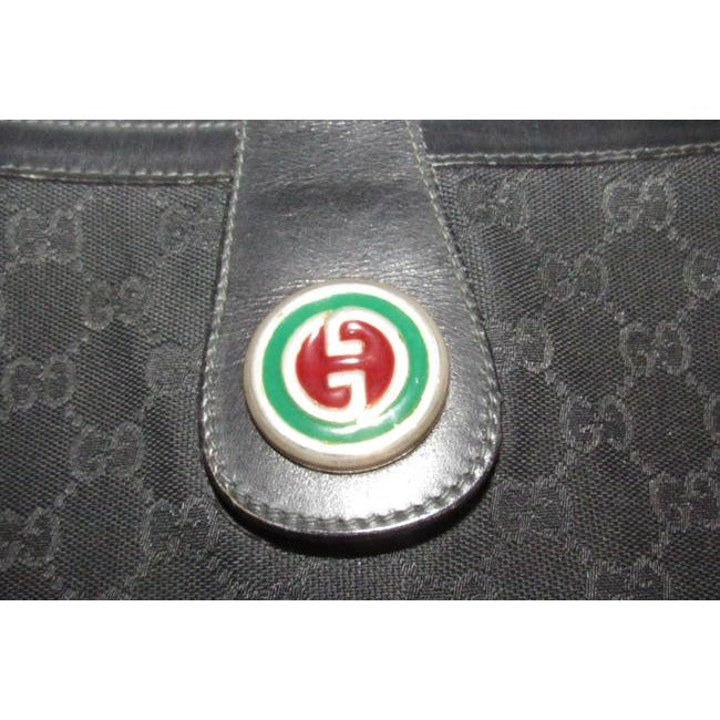 Gucci Caro Leather Canvas Tote