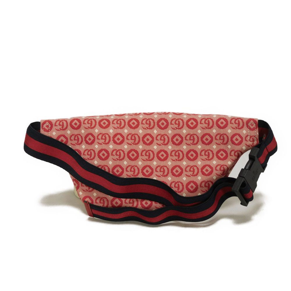 Gucci Star Interlocking G Cotton Canvas Calf Leather Waist Bag