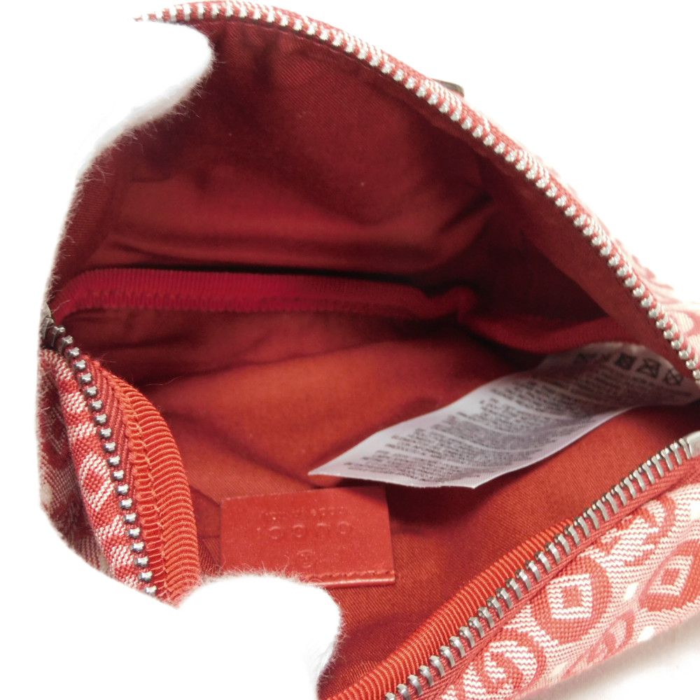 Gucci Star Interlocking G Cotton Canvas Calf Leather Waist Bag