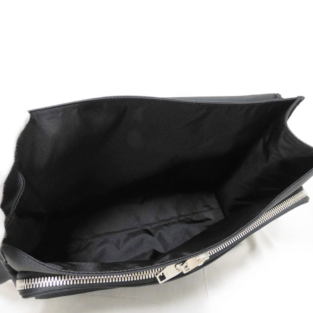 CELINE Shoulder Bag. Nylon Black x white logo print Large Messenger mens