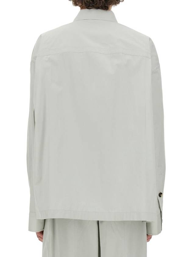 Luxury Bottega Veneta Cotton Silk Long Sleeve Shirt Cloud