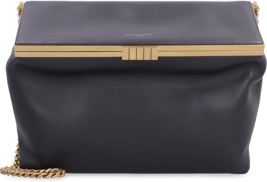 Luxury Saint Laurent Trending 2025 Women's Fanny Leather Shoulder Bag in Black | Color 1000