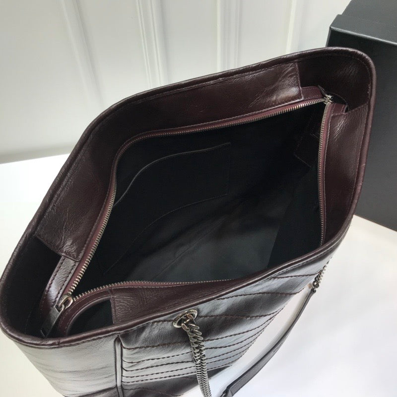 Yves Saint Laurent Niki Shopping Bag Burgundy