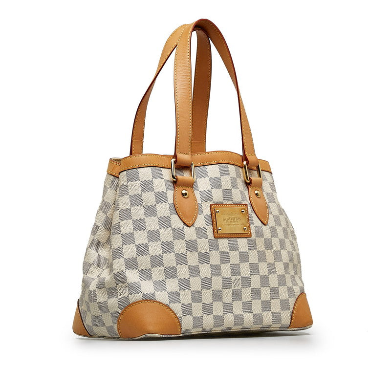 Louis Vuitton Damière Azur Hamsteed PM Handbag White PVC Leather Louis Vuitton