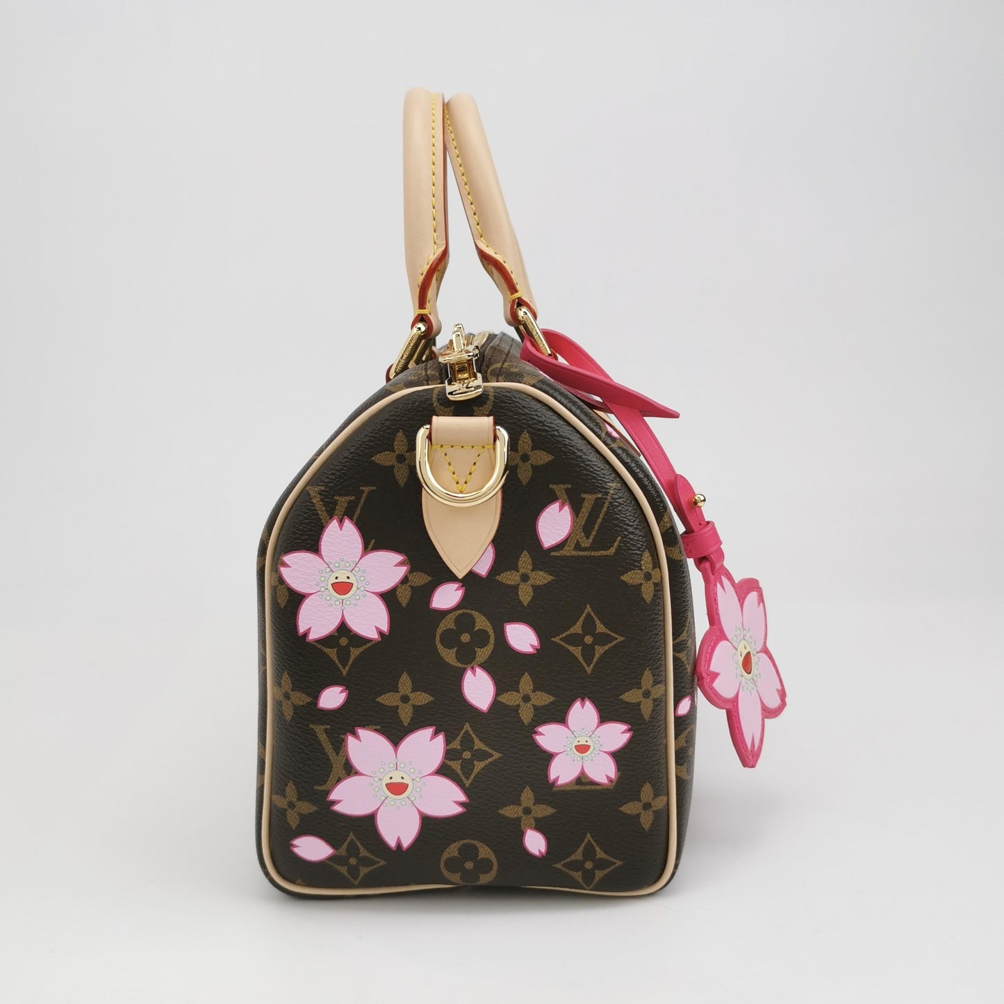 Louis Vuitton x Takashi Murakami Speedy 25 Cherry Blossoms on Monogram Crossbody Bag