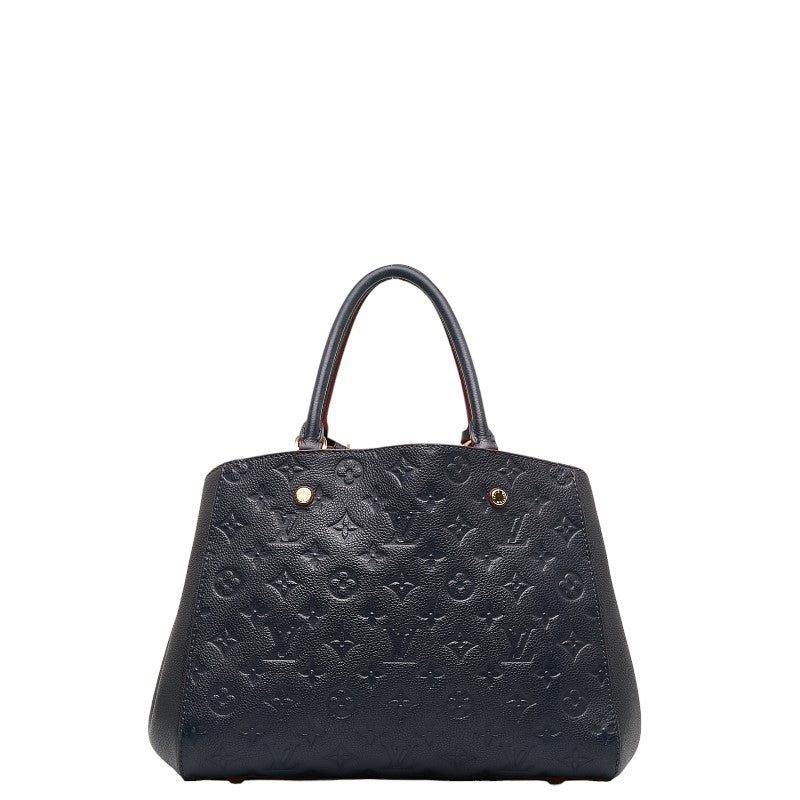Louis Vuitton Monogram Amplant Montaigne MM Handbag Shoulder Bag 2WAY Marine Rouge Naïve Leather Louis Vuitton