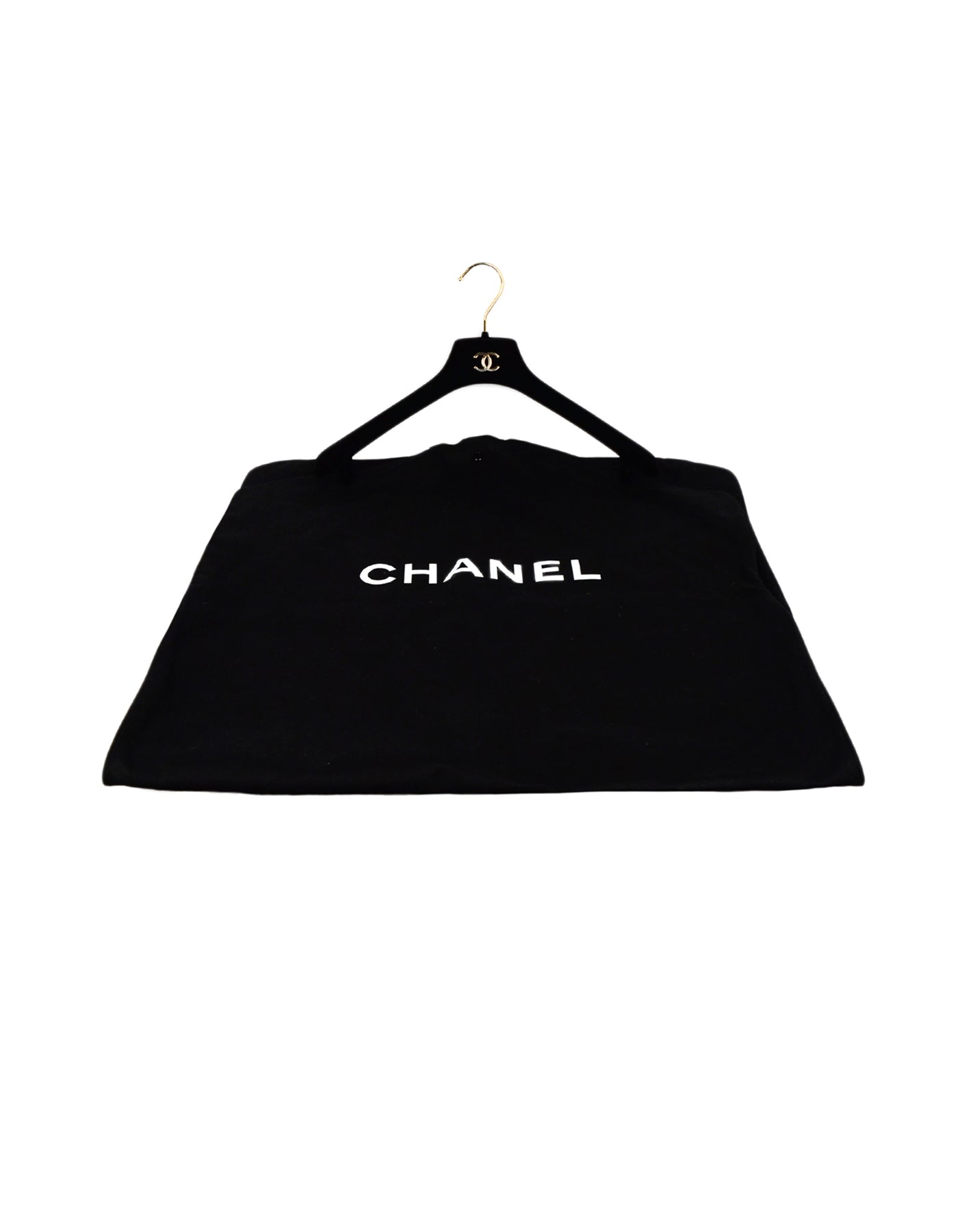 Chanel Black 48" Canvas Garment Bag w/ CC Hanger