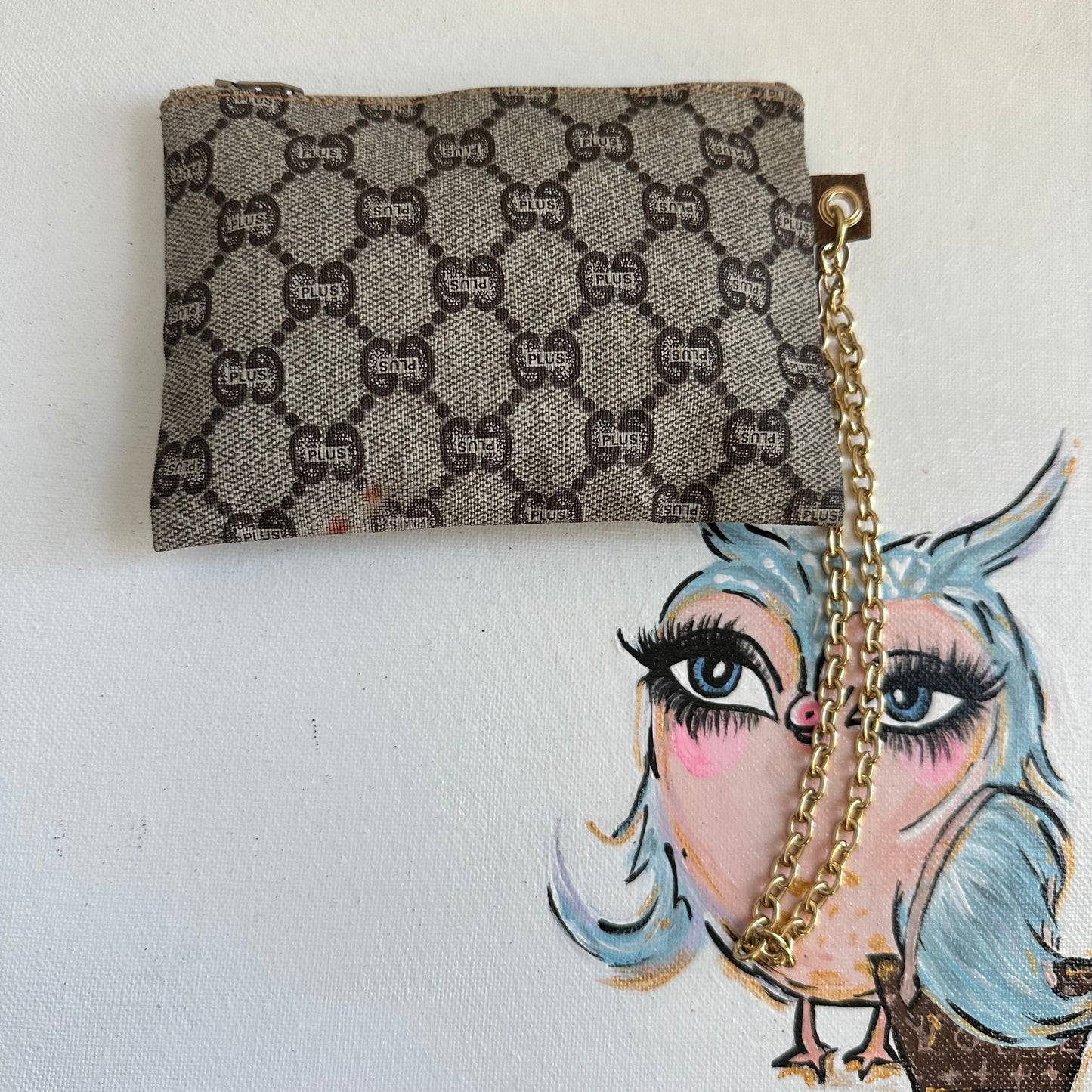 Gucci Chain Canvas Handbag