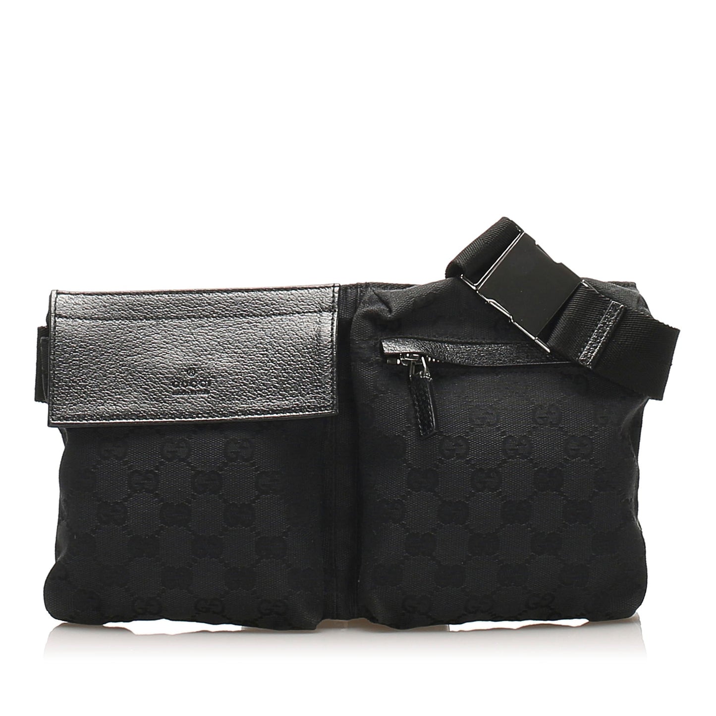 Gucci Leather Canvas Shoulder Bag